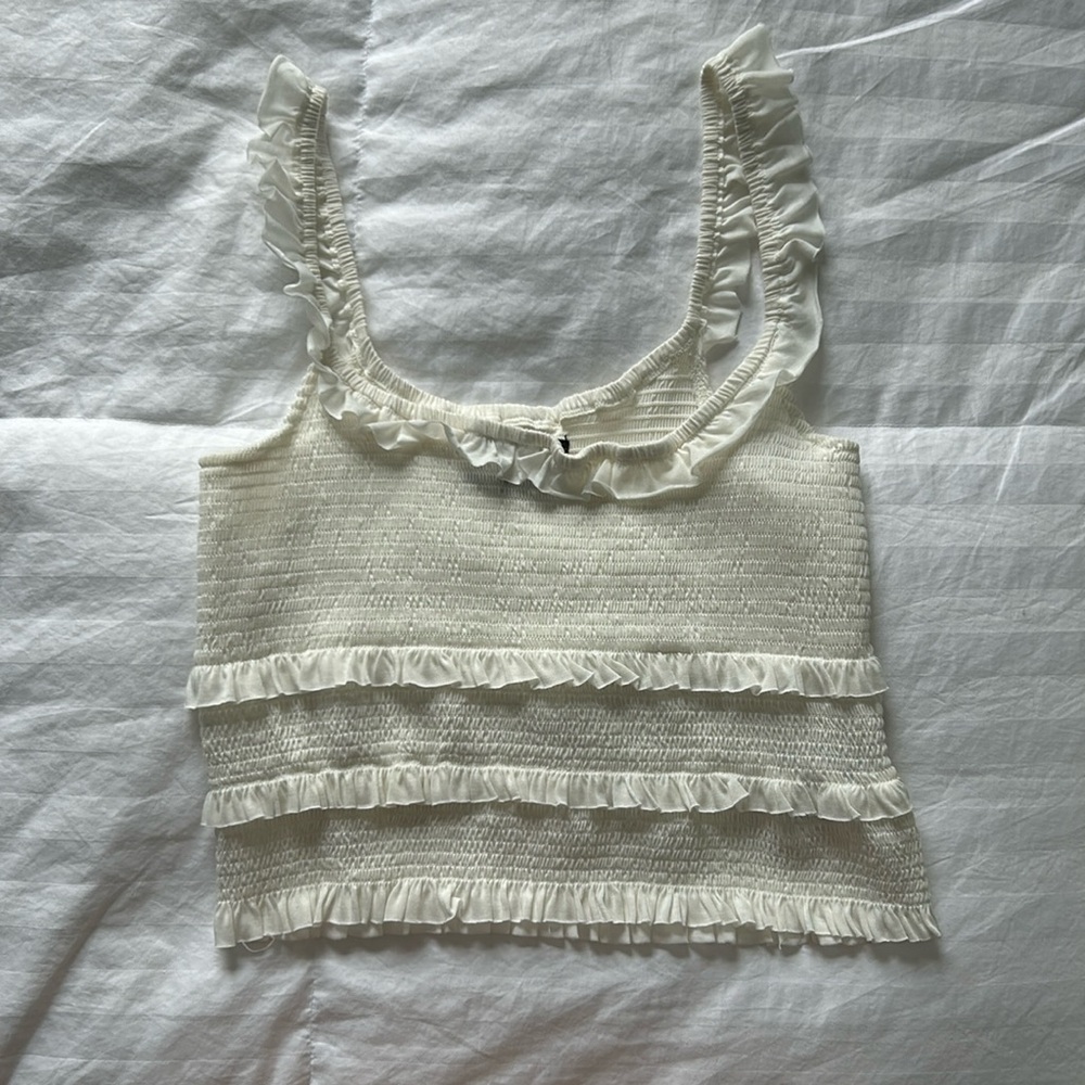 Urban Outfitters white ribbed tank top size small